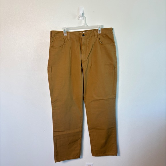 Carhartt Other - Carhartt Relaxed Fit Canvas Work Pants Mens 38x32 Brown Duck Utility Trousers